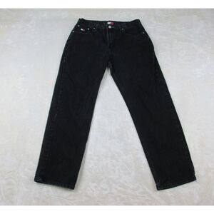 VINTAGE Tommy Hilfiger Pants Womens 14 Black Jeans Denim Perfect T Mom Y2K 30x30